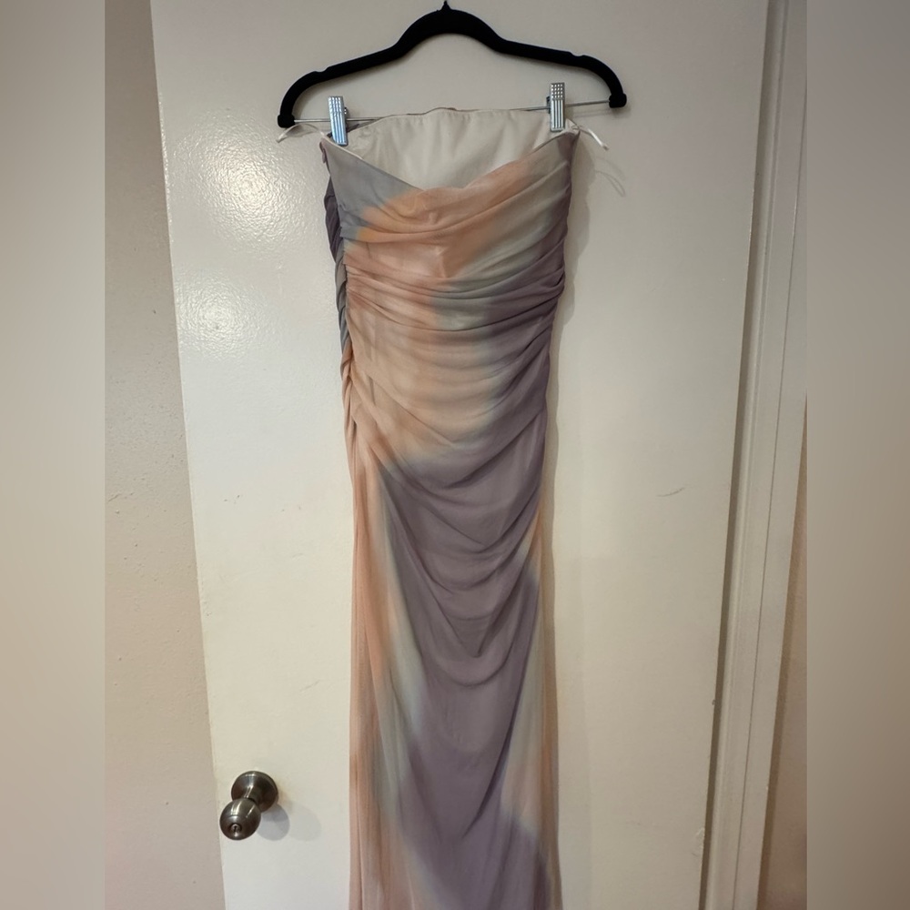 NWT Zara Strapless Tule Dress in Soft Pastels - Picture 5 of 8